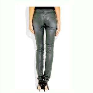 NOTIFY Olive/hunter Green Leather Pants Sz 29